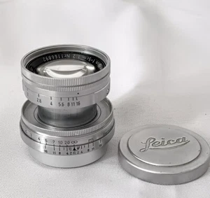 Leica 50/2 SUMMICRON screw mount, collapsible, Germany year 1954, caps, EXC+++ - Foto 1 di 12