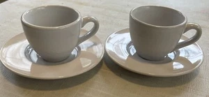 Krups Espresso Cup And Saucer Set of 2 White #50 New Old Stock 2 1/2 Oz. - Picture 1 of 6