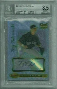 2007 Bowman's Best Troy Tulowitzki Rockies Rookie RC Autograph Auto BGS 8.5 - Picture 1 of 1