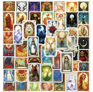 10 un. Preciosas pegatinas estilo tarot. Libro de recortes, diario, artesanía- - Imagen 1 de 3