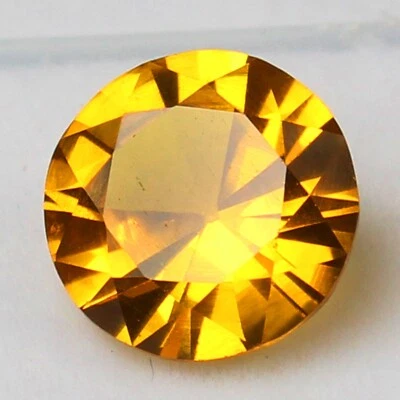Zafiro champán natural de 7,00 quilates Madagascar 12x12 mm redondo certificado AAA+ gemas Foto 1 de 4