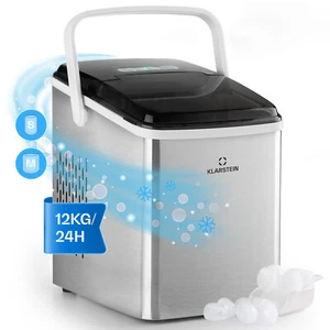 Eiswürfelmaschine Eiswürfelbereiter Ice Maker 12kg/24h Edelstahl vers. Farben - Bild 1 von 1