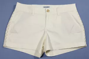 Pantalones cortos chinos Old Navy para mujer talla 2 tiro medio elásticos bolsillos laterales bordados - Imagen 1 de 11
