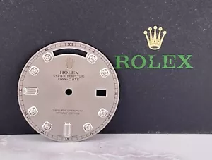 Rolex Day-Date President 36mm FACTORY Grey Silver Diamond Dial 118239 118206 - Picture 1 of 6