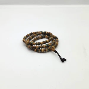 Intarsien braune Knochenperlen buddhistische Gebet Mala - Bild 1 von 4