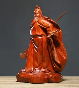 Tres Reinos Guan Yu, Estatuilla de Madera Erupciones Amarillas, Hanariku Premium 20 cm - Imagen 1 de 6