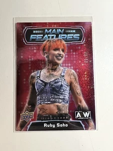 2022 Upper Deck AEW All Elite Wrestling Main Features Red /50 Ruby Soho #MF-15 - Picture 1 of 2