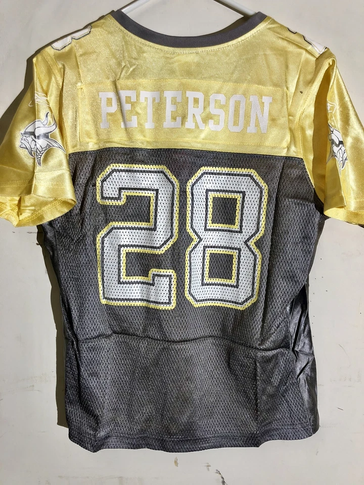 Reebok Women's NFL Jersey Minnesota Vikings Adrian Peterson Yellow Fashion sz M - Image 1 of 1