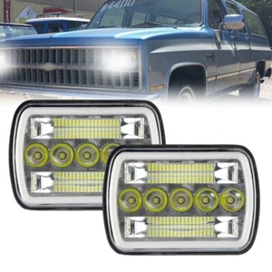 5x7" 7x6 LED Headlights Hi/Lo DRL Lamp Fit for Chevrolet C10 Suburban 1979-1989 - Picture 1 of 12