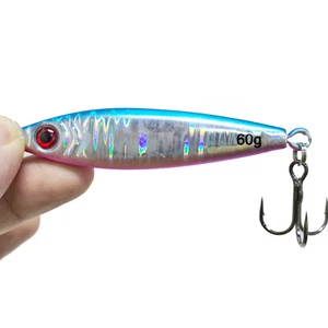 60G Metal Heavy Fishing Lure Sea Trout Jig Spinner Sinking Pike Bass Pollock - Picture 1 of 10
