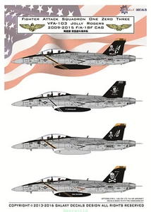 Galaxy Model 1/72 G72002 US Navy F/A-18F VFA-103 Jolly Rogers Decal 2009-2015 - Bild 1 von 4