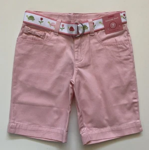 Gymboree Tulip Garden Turtle Belt Bermuda Short Pink Girl's Size 7 NWT - Picture 1 of 2