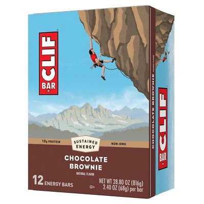 CLIF BAR - Chocolate Brownie Flavor - Made with Organic Oats - Non-GMO - Plant - Image 1 of 4