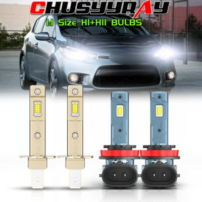 For Kia Forte5 2013-2015 2016 6X LED Headlights High Low Lights Bulbs H1 + H11 - Image 1 of 4