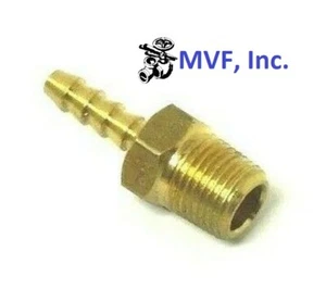 Hose Barb for 1/8" ID Hose X 1/8" Male NPT Hex Body Brass Fuel Fitting 201A-2A - Picture 1 of 4