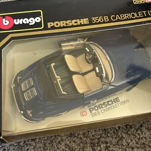 Bburago - Italy - 1961 Porsche 356B Cabriolet - Die Cast - 1:18 Scale - 1278 - Picture 1 of 4