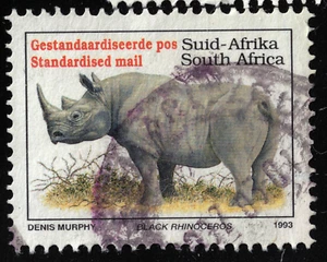 South Africa - 1993 - 45¢ - Endangered Fauna - Diceros bicornis - #18182 - Picture 1 of 1