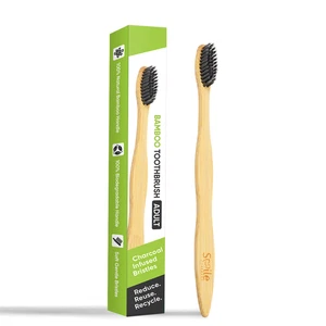 Bamboo Toothbrush – Charcoal-Infused Soft Bristles – Eco-Friendly Oral Care - Picture 1 of 3