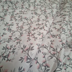 Vintage Stiel Blumen Polycotton Stoff Nähen Handarbeit Schneiderei - Bild 1 von 6