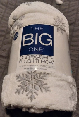 Nuevo The Big One Supersoft Peluche Lanzamiento 5' x 6' Copos de Nieve Copo de Nieve -Estante Foto 1 de 4