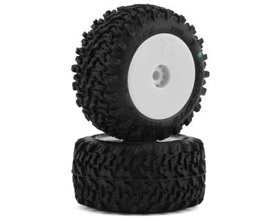 JConcepts Mini-B/Mini-T Scorpios Pre-Mounted Rear Tires (White) (2) - Image 1 of 3
