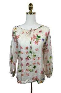 Johnnie Was - Floral Bohomenian Silk Blouse - XS - EXCELLENT CONDITION - Picture 1 of 9