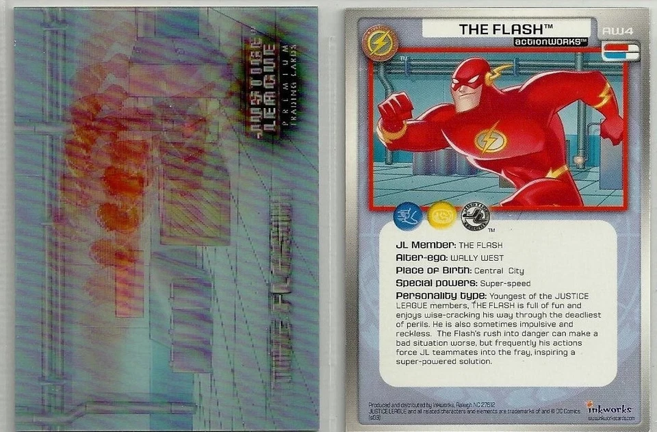 Inkworks 2003 Justice League ACTION WORKS Lenticular Chase Card #AW4 THE FLASH - Image 1 of 1