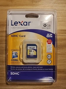 NEW Lexar 8 Gb SDHC Memory card Class 2 - Picture 1 of 2