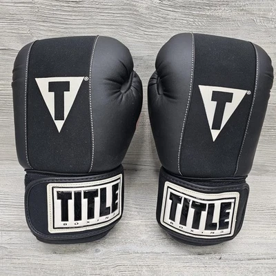 Guantes de entrenamiento Title Boxeo Forrado GEL Negros Adulto Talla Mediana GFWG2 Foto 1 de 4