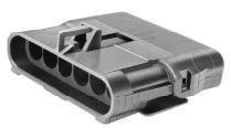 Automotive Connectors 6P MALE BLK 20 AMP WEATHER PACK SHROUD (10 pieces) - Image 1 of 1