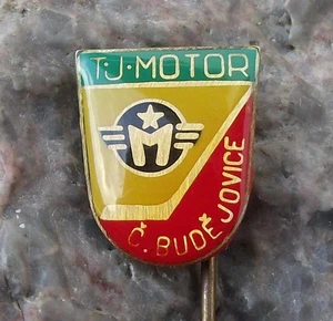 Vintage TJ Motor Ceske Budejovice Ice Hockey Czech Team Shield Pin Badge - Picture 1 of 9