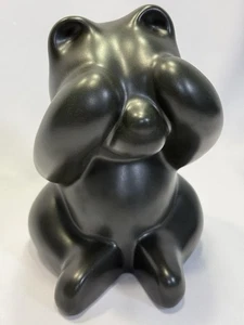 Pigeon River Pottery ~ BOO BEAR ~ T. Bullen Matte Black, 8” - Picture 1 of 21