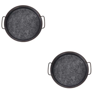  2 PCS Serviertablett Mit Henkel Brotanzeige Foto -Requisite -Tablett - Bild 1 von 12