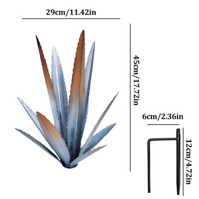 Escultura rústica grande de tequila estacas de patio rústicas hágalo usted mismo metal agave planta jardín Foto 1 de 4