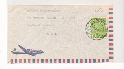 Cubierta de correo aéreo D384318 Venezuela 1963 Chicago Illinois EE. UU. Foto 1 de 2
