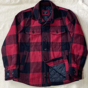 Camisa Abercrombie & Fitch Acolchada Forrada Roja Negra Chaqueta de Franela a Cuadros Búfalo - Imagen 1 de 21