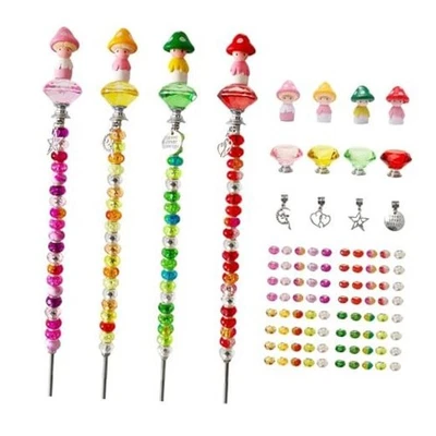 102 Pcs Fairy Garden Accessories Outdoor Kit - DIY Fairy Wand Beaded Mushrooms - Image 1 of 4