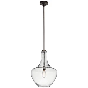 Kichler 42046OZCS Everly 1-Light 13.75" Pendant in Olde Bronze - Picture 1 of 2