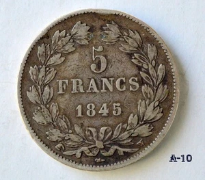 1845 France 5 Francs Silver BIG COIN (A-10) FREE SHIPPING - Bild 1 von 2