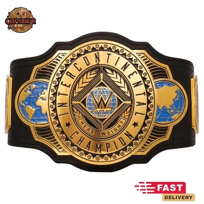 New Intercontinental Championship Replica Wrestling Title Belt 2mm Brass Adult - Image 1 of 4