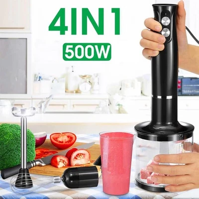 Multifunktional Stabmixer 4-in-1 Elektrische Handmixer Pürierstab Blender Set~ - Bild 1 von 4