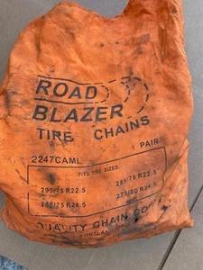 1 PAIR - ROAD BLAZER Tire Chains / Quality Chain Corp. 2247 CAML For Trucks - Picture 1 of 14