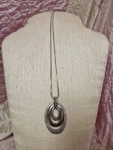 Collana Metallo con Ciondolo H. Cm. 26 Anni '90 vintage (V3) ^ - Picture 1 of 5