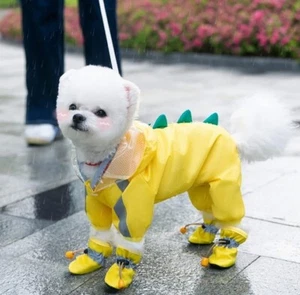 Cute Pet Dog Dinosaur Raincoat XXL RRP £15.99 - Picture 1 of 5