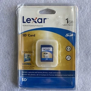 NEW Lexar 1GB SD Memory Card for older Cameras, PDA, GPS, Computers, Machines - Picture 1 of 6
