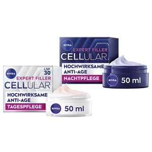 NIVEA Hyaluron Cellular Filler Anti-Age Hautpflegeset Tag & Nacht LSF30 2x50ml - Bild 1 von 5