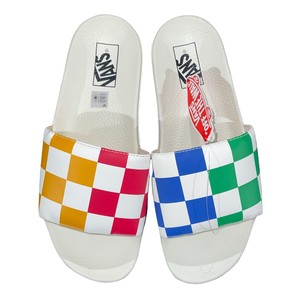 vans multicolor slides