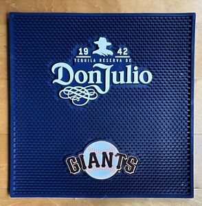 DON JULIO TEQUILA/SF GIANTS Rubber Service Wait Station Square Spill Bar Mat NEW