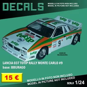 DECALS repro Lancia 037 Totip Monte Carlo 1984 Bburago Burago 1/24 1 24 decal - Foto 1 di 2