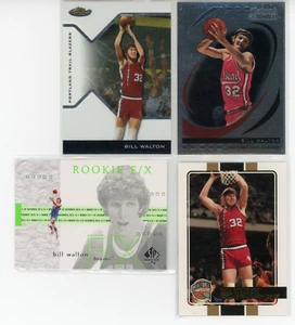 Bill Walton 4 Tarjetas Raras + #d | 2004-05 Topps Finest/SP Auténticas/Plateadas + Salón de la fama - Imagen 1 de 2